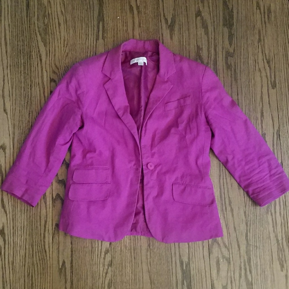 Pink 3/4 Sleeves Blazer